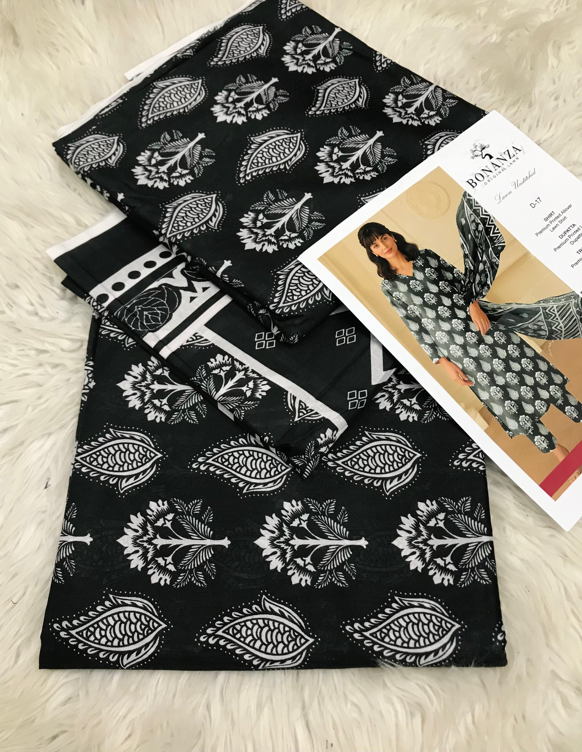 BONANZA SATRANGI LAWN 3PC